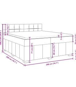 Clearance Boxspring met matras stof taupe 200x200 cm Bedden