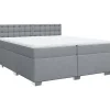 Best Boxspring met matras stof lichtgrijs 200x200 cm Bedden