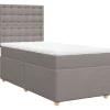 Best Boxspring met matras stof taupe 100x200 cm Bedden