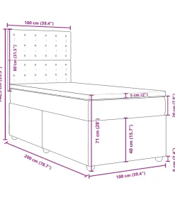 Best Boxspring met matras stof taupe 100x200 cm Bedden