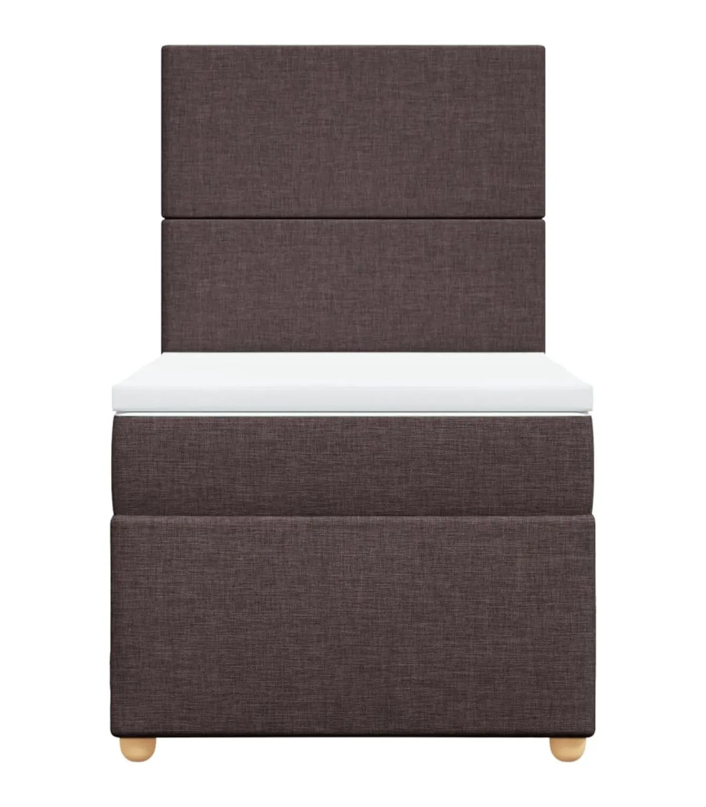 Sale Boxspring met matras stof donkerbruin 90x200 cm Bedden