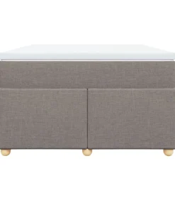 vidaXL Boxspring met matras stof taupe 120x190 cm