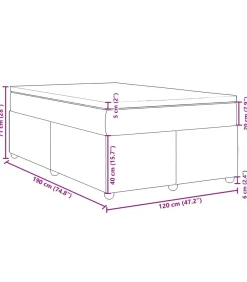 vidaXL Boxspring met matras stof taupe 120x190 cm