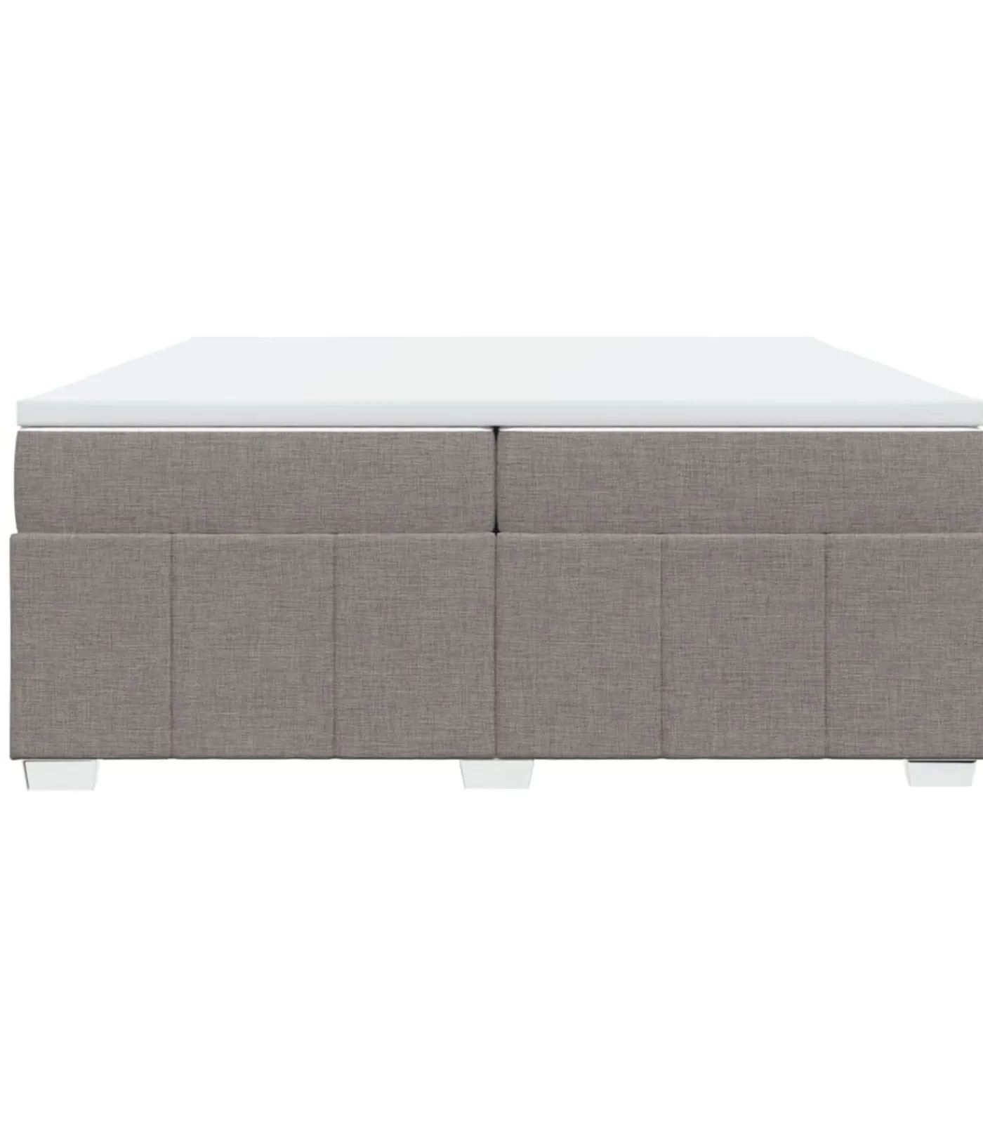 vidaXL Boxspring met matras stof taupe 200x200 cm