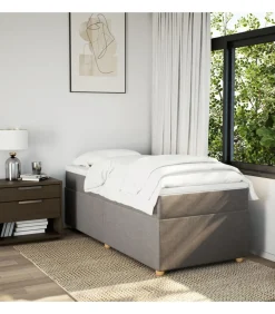 Sale Boxspring met matras stof taupe 100x200 cm Bedden