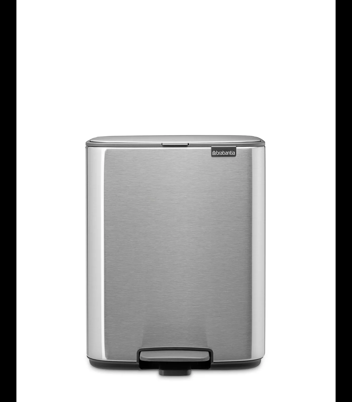 Brabantia Bo Pedaalemmer, 12 liter, stil sluitend, kunststof binnenemmer - Matt Steel Fingerprint Proof