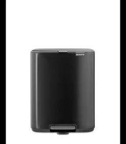 Brabantia Bo Pedaalemmer, 12 liter, stil sluitend, kunststof binnenemmer - Matt