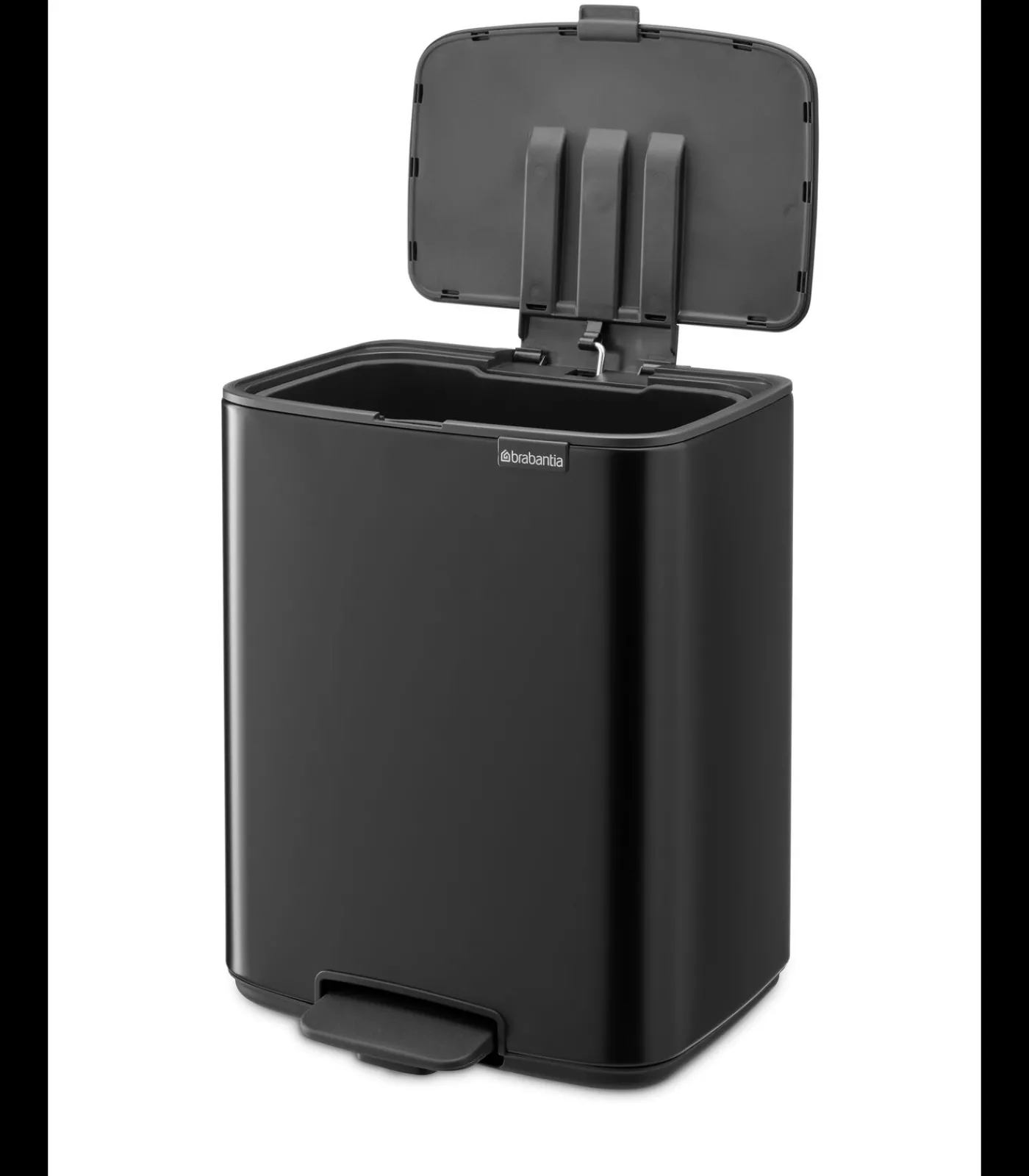 Brabantia Bo Pedaalemmer, 12 liter, stil sluitend, kunststof binnenemmer - Matt