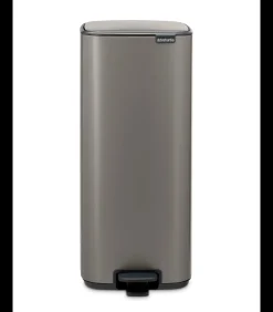 Brabantia Bo Pedaalemmer, 30 liter, stil sluitend, kunststof binnenemmer - Platinum