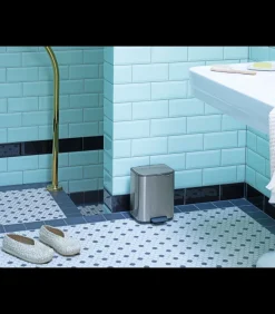 Discount Bo Pedaalemmer, 7 liter, stil sluitend, kunststof binnenemmer - Matt Steel Fingerprint Proof Manden En Bakken