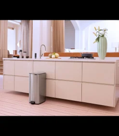 Outlet Bo Pedaalemmer, 30 liter, stil sluitend, kunststof binnenemmer - Matt Steel Fingerprint Proof Manden En Bakken