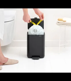 Brabantia Bo Pedaalemmer, 4 liter, stil sluitend, kunststof binnenemmer - Matt