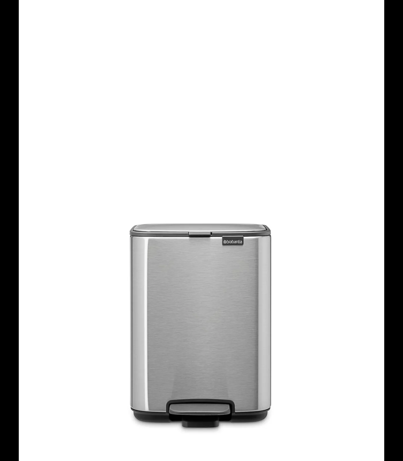 Brabantia Bo Pedaalemmer, 4 liter, stil sluitend, kunststof binnenemmer - Matt Steel Fingerprint Proof