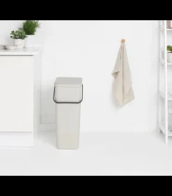 Clearance Sort & Go afvalemmer, 40 liter - Light Grey Manden En Bakken