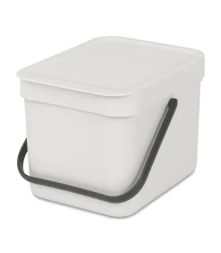Brabantia Sort & Go afvalemmer, 6 liter - Light Grey