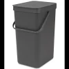 Brabantia Sort & Go afvalemmer, 16 liter - Grey