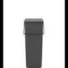 Brabantia Sort & Go afvalemmer, 40 liter - Grey