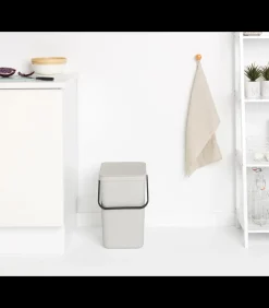 Brabantia Sort & Go afvalemmer, 25 liter - Light Grey
