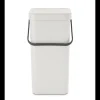 Brabantia Sort & Go afvalemmer, 16 liter - Light Grey