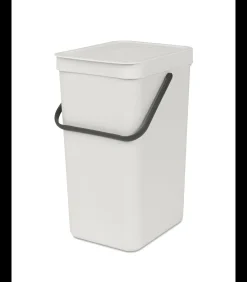 Brabantia Sort & Go afvalemmer, 16 liter - Light Grey