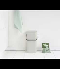 Brabantia Sort & Go afvalemmer, 16 liter - Light Grey