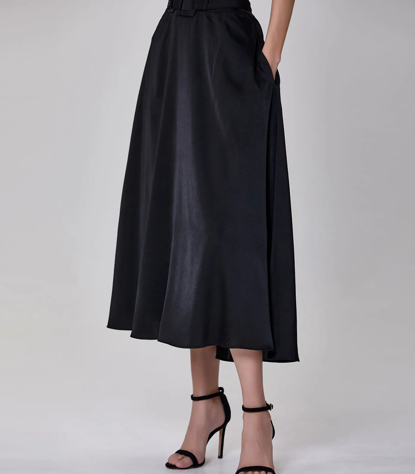 Discount Brede riem uitlopende rok DAMES Rokken