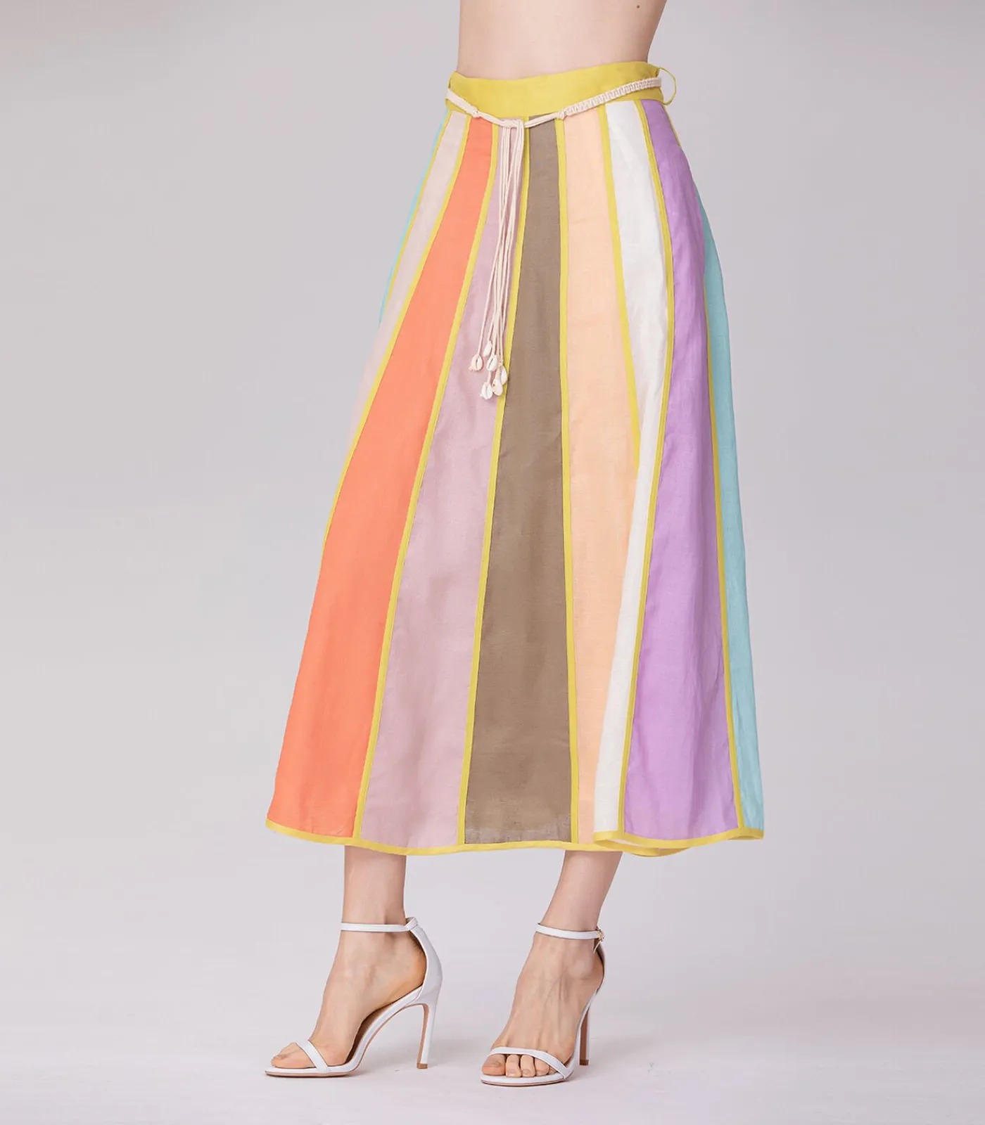 Discount Brede strepen trapezerok DAMES Rokken