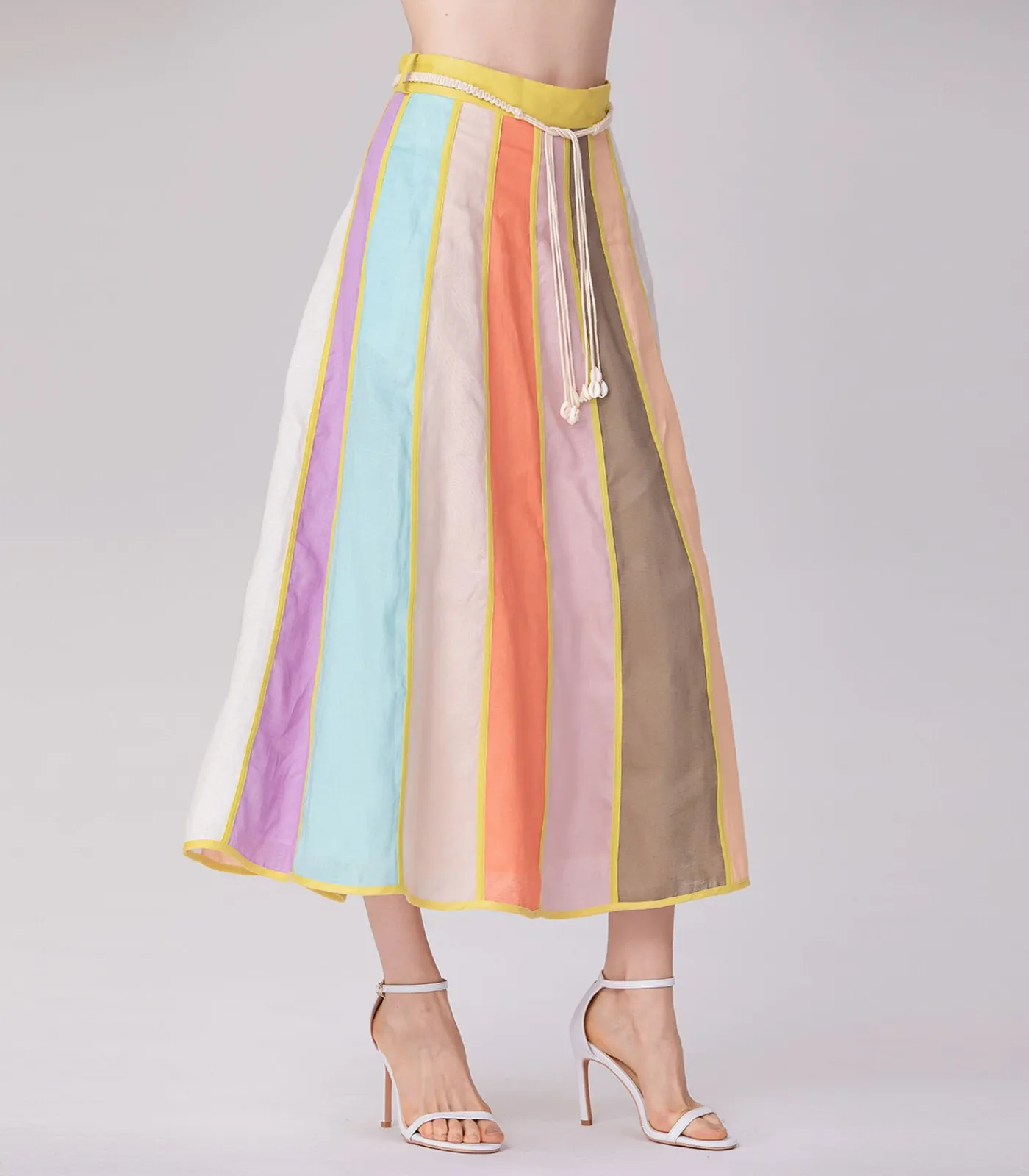 Discount Brede strepen trapezerok DAMES Rokken