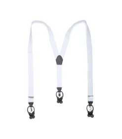Clearance Bretel elastiek leer wit 35mm Y Heren Kostuums & Blazers