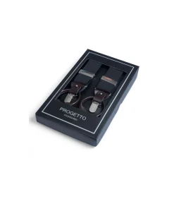 Heren Shirts & co Bretel elastiek leer zwart 35mm