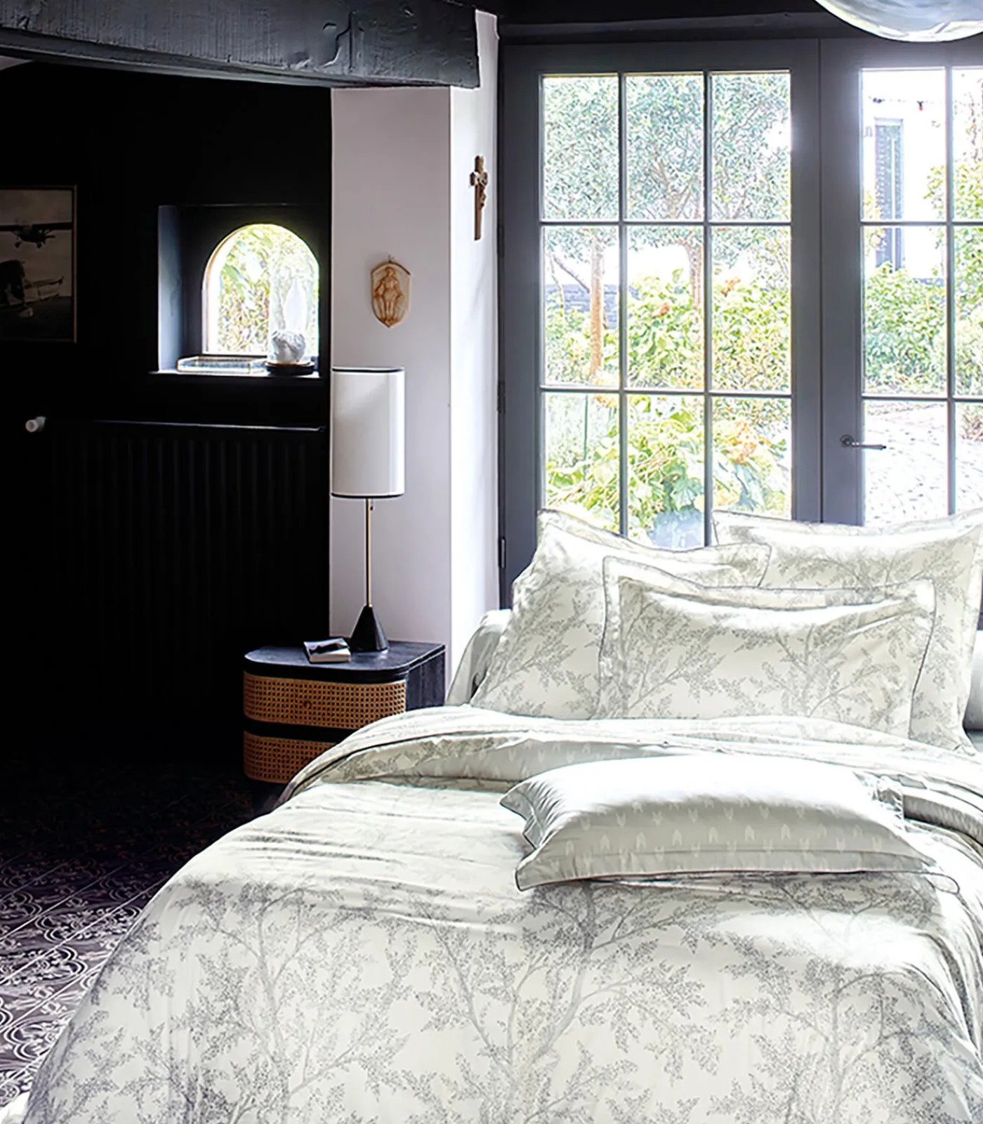 Discount BROCELIANDE Brume - Kussensloop Jacquard katoen Kussenslopen