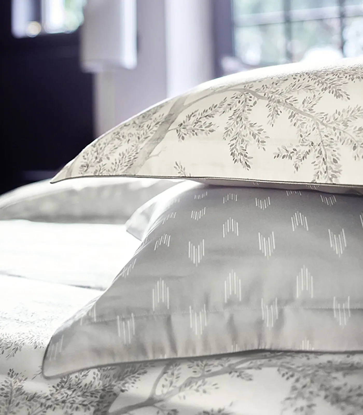 Discount BROCELIANDE Brume - Kussensloop Jacquard katoen Kussenslopen