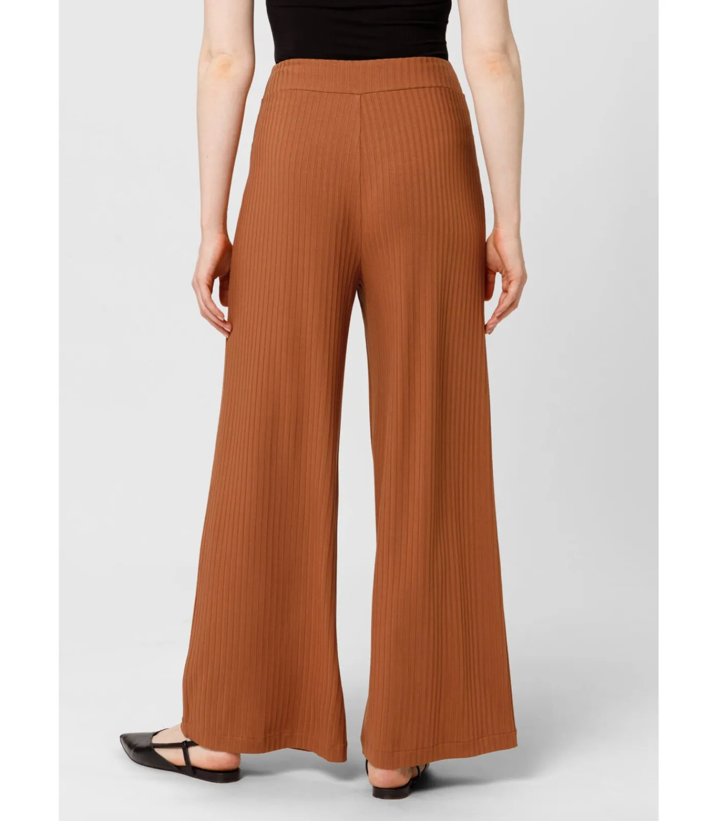 Clearance Broek “MICHELLE Rib Wide Leg” DAMES Broeken & Shorts