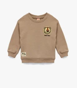 Discount Bruin Baby Sweatshirt Lange Mouwen Leeuwenprint Kinderen Truien & Vesten