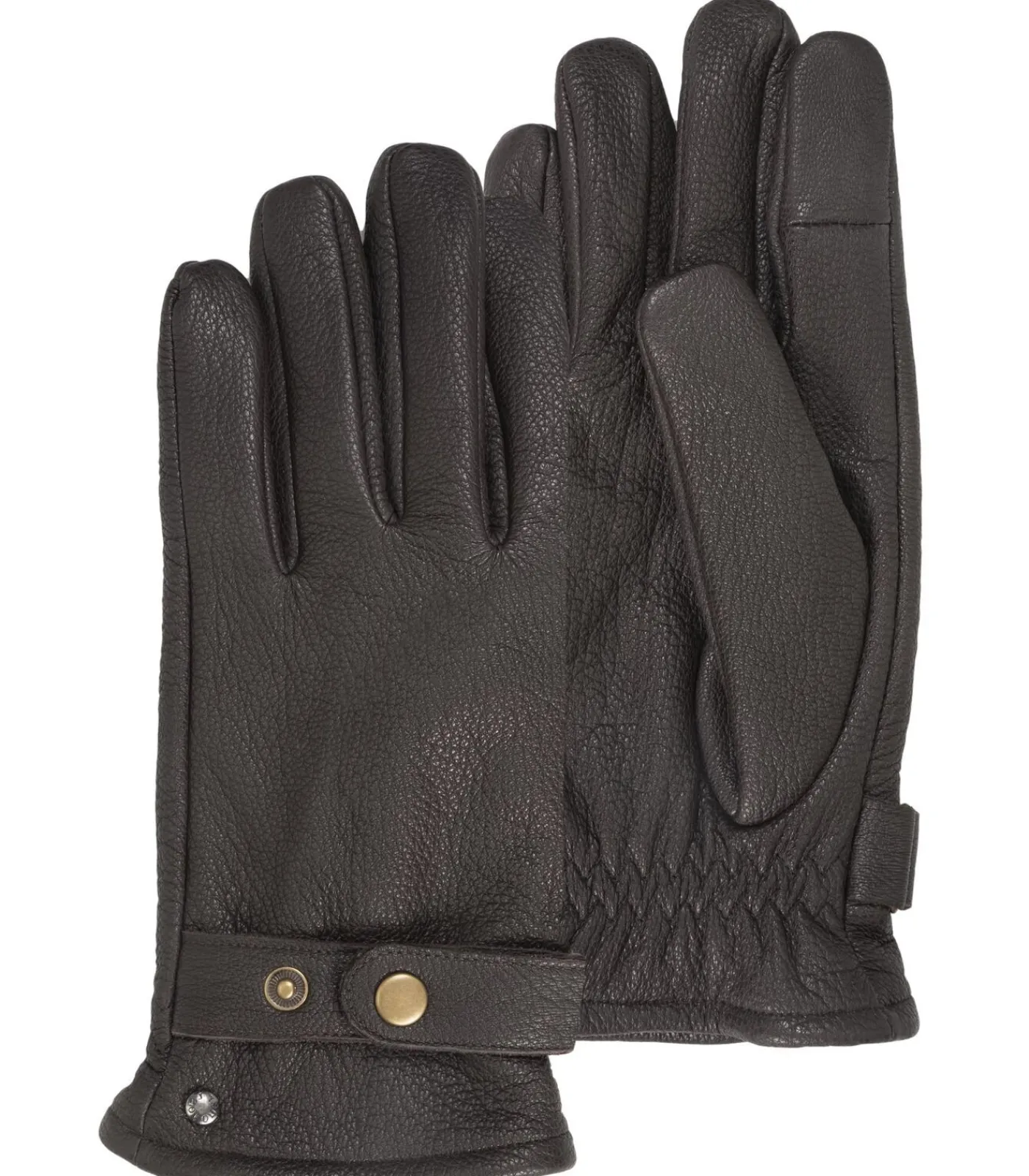 Hot Bruine leren herenhandschoenen met aantreklusje Heren Handschoenen