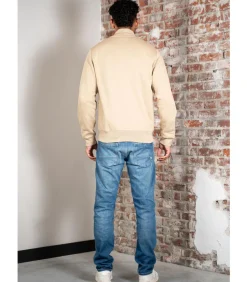 Heren LACOSTE Brushed fleeced zip - viennese