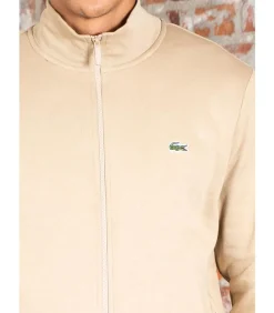 Heren LACOSTE Brushed fleeced zip - viennese