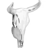 vidaXL Bullschedel Zilver 34 x 13 x 53 cm Aluminium