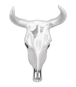 vidaXL Bullschedel Zilver 34 x 13 x 53 cm Aluminium