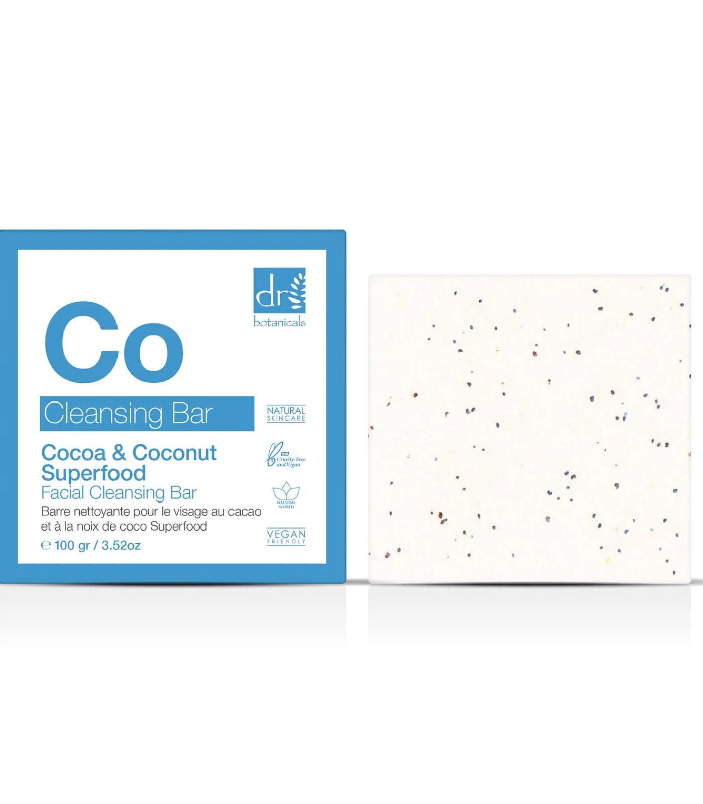 Dr Botanicals Cacao & Kokosnoot Superfood Gezichtsreinigingsbar