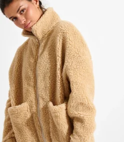 Discount kleurig bouclé fleecejack CARNIGHT SAIKO DAMES Jassen