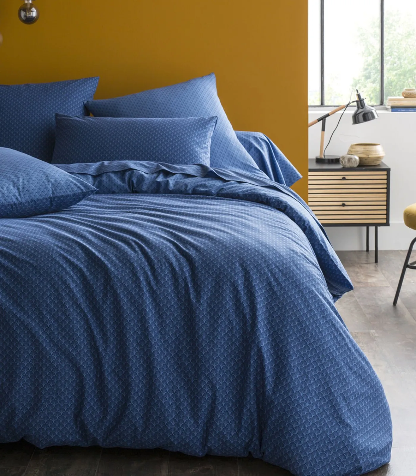 Origin Camille Marine - Hoeslaken Bamboe 140x190cm