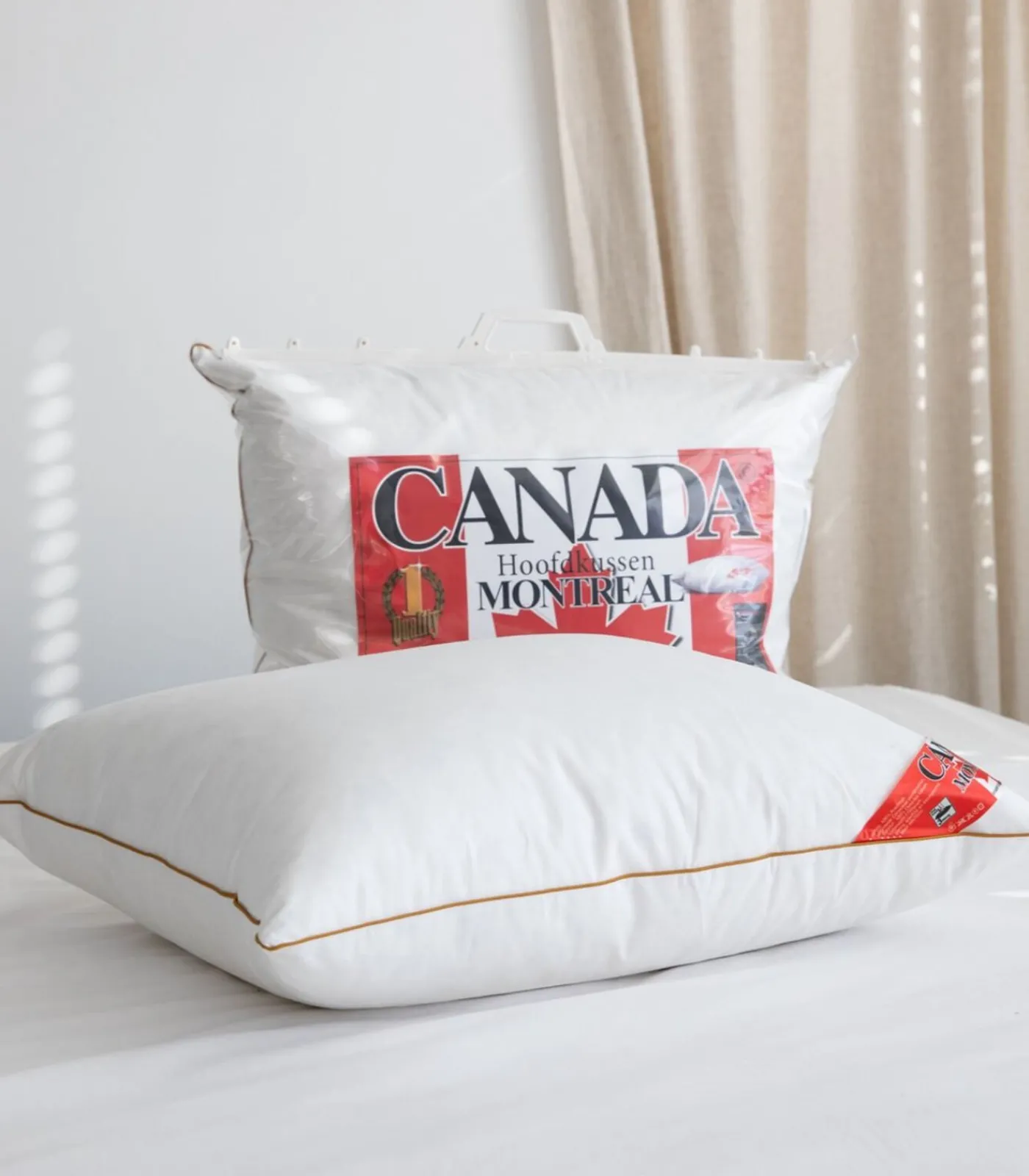 Canada Stevig Veren Hoofdkussen - Set van 2 stuks Kussens