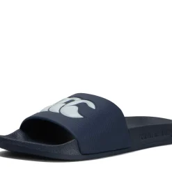 Slider badslipper navy-wit comfortabel waterbestendig Reisaccessoires