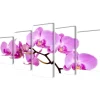vidaXL Canvas muurdruk set orchidee 100 x 50 cm