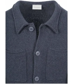 Heren Suitable Cardigan Boiled Wool Blauw