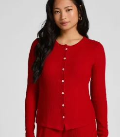 Hot CARDIGAN LS BRUSHED JERSEY RIB DAMES Nachtmode