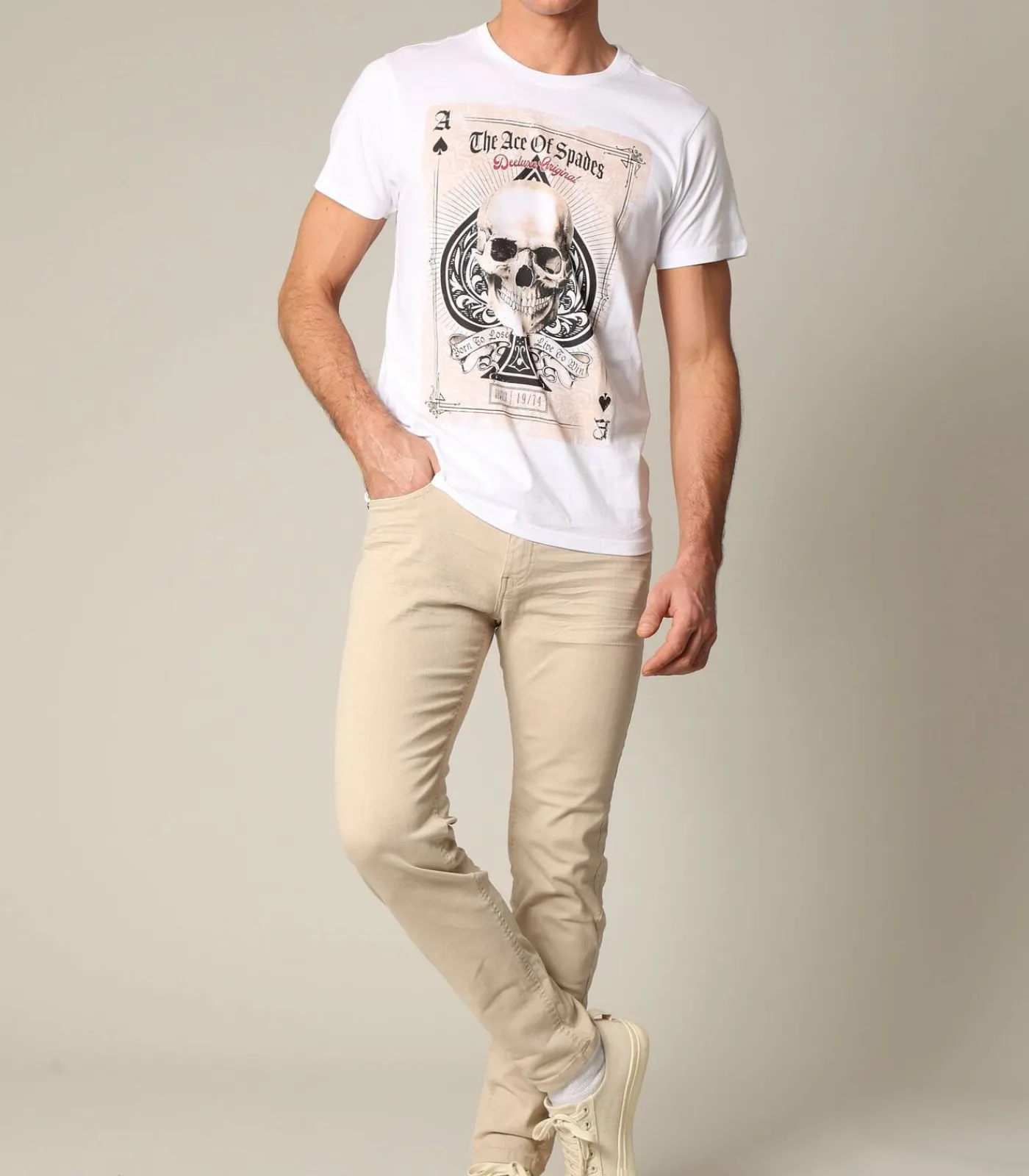 Online CARLOS - Grijze denimbroek met ritssluiting Heren Jeans