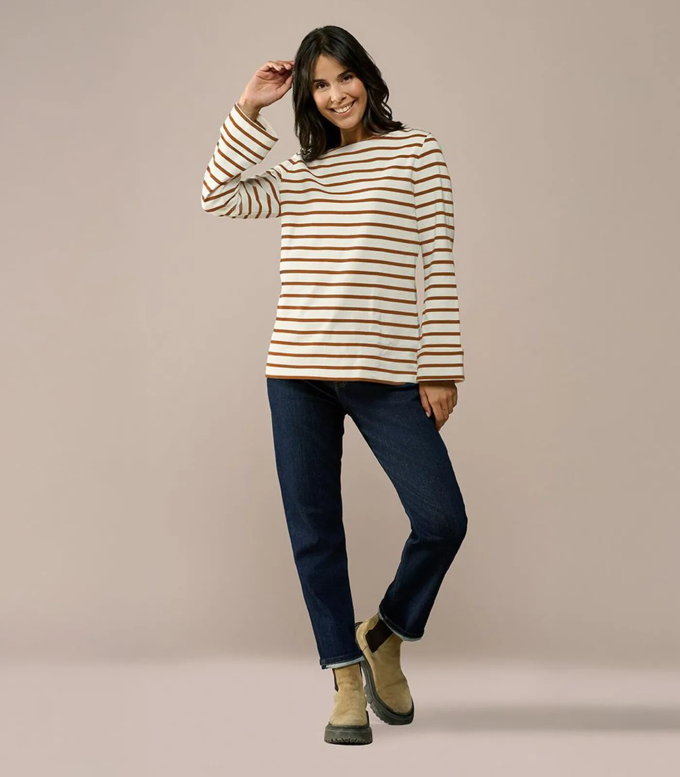 DAMES Mart Visser Caroline Tensen Chester Streep Top Ecru /