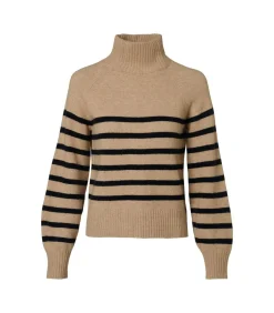 DAMES Mart Visser Caroline Tensen Danville Streep Trui Zand/Zwart